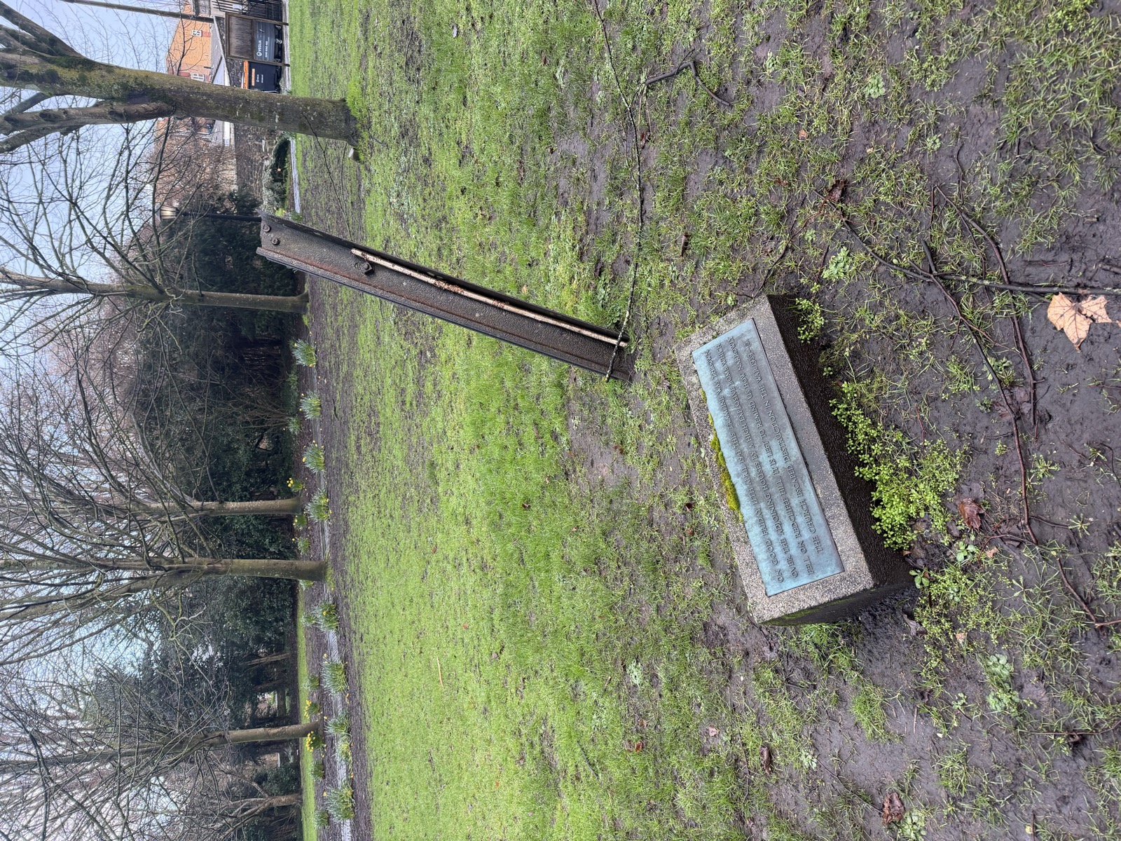 The tram memorial at St Mary Redcliffe